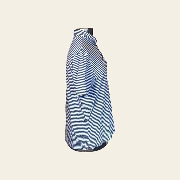 Vineyard Vines Men’s Medium Blue/White Striped Golf Polo Pima Cotton - Picture 5 of 9